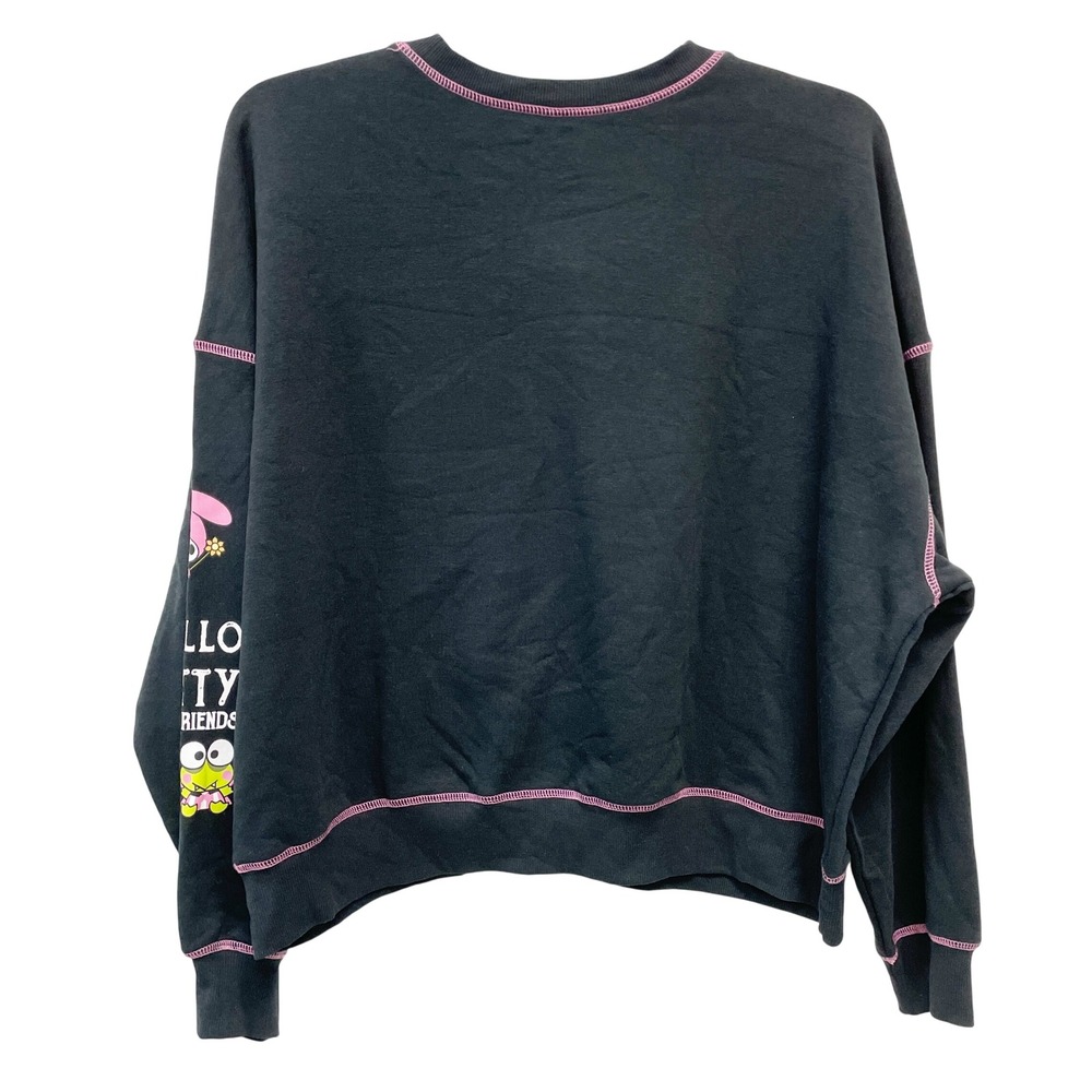 Sanrio Women's Black Halloween Glow In The Dark Graphic Sweatshirt Size XL - Picture 3 of 5